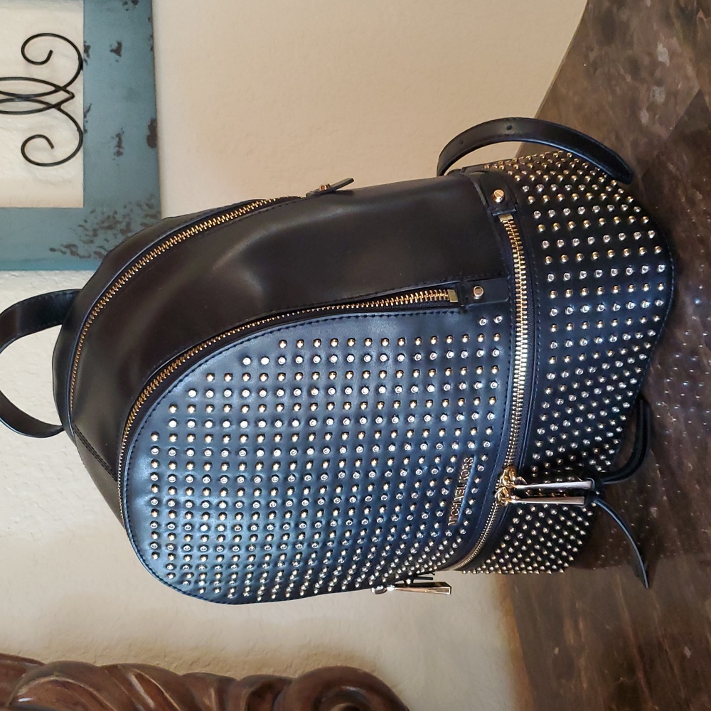 Like NEW Michael Kors Rhea Studded Backpack - Picture 2 of 13